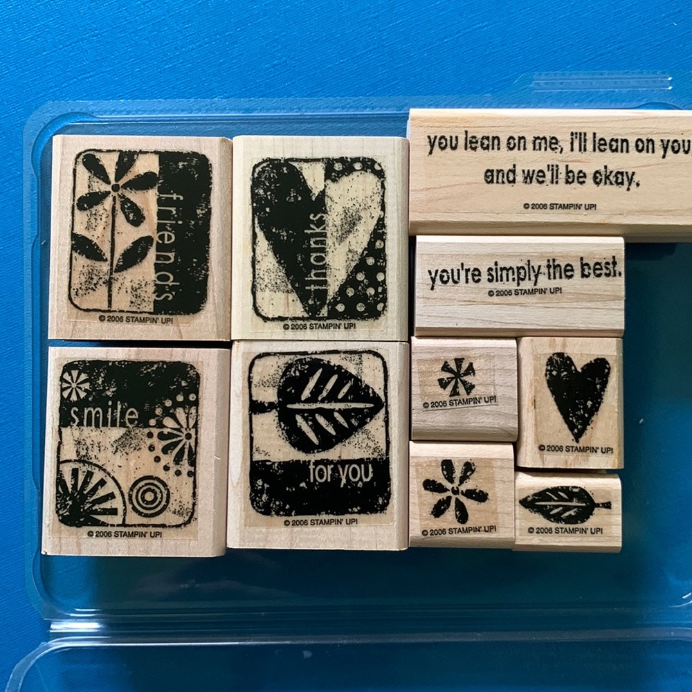 Stampin Up SIMPLY THE BEST wood mounted stamp set